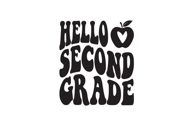 A hand drawn vector illustration of a second grade.