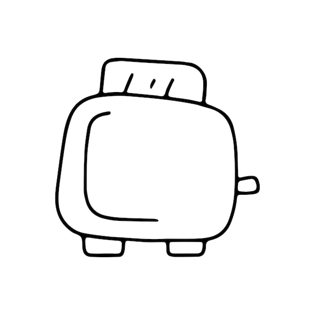 Hand drawn vector illustration of toaster