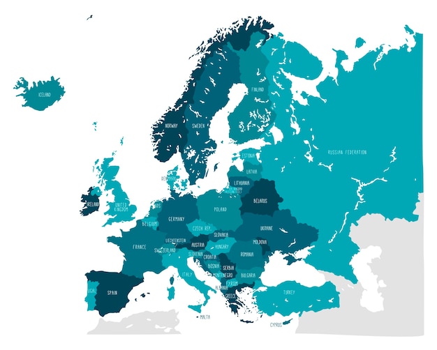ヨーロッパの手描きベクトル地図i