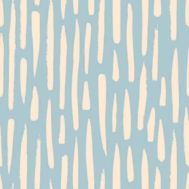 Hand drawn vector seamless pattern abstract shapes Stripes are randomly scattered repeating elements