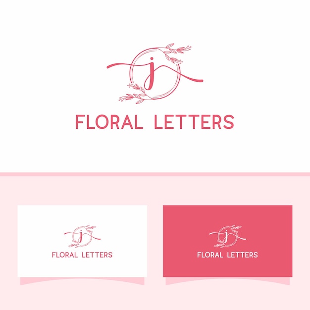 Ручной рисунок векторного шаблона письма с логотипом j