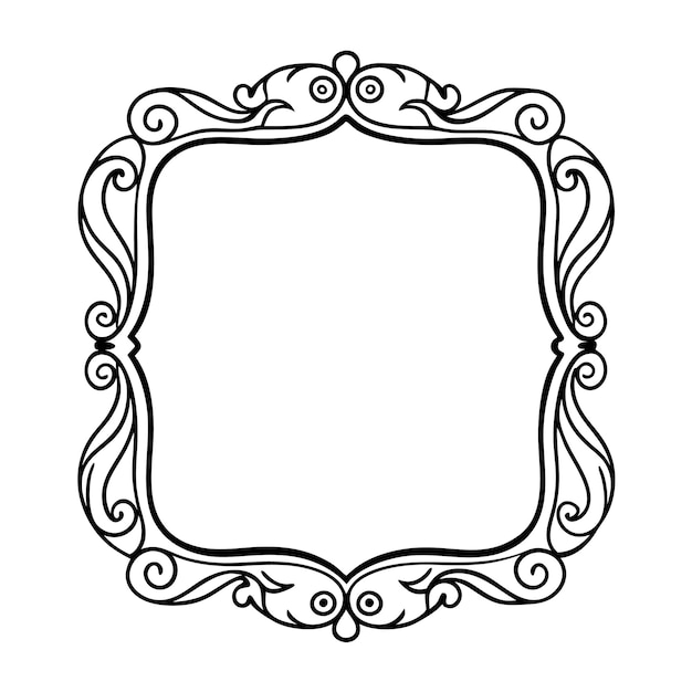 hand drawn vintage frame illustration