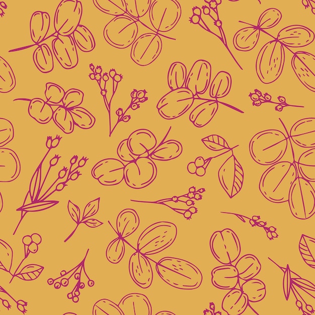 Hand drawn a/w pattern illustration design