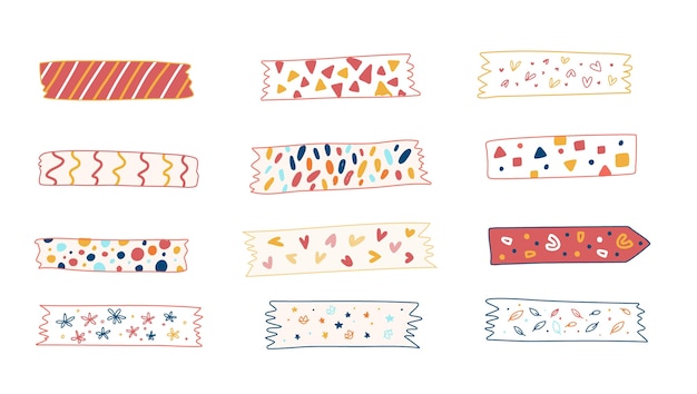 Hand drawn washi tape collection