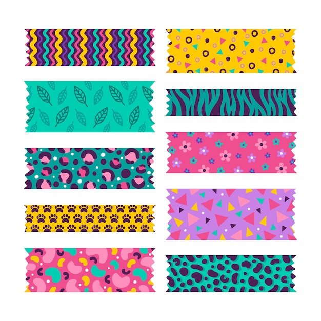 Hand drawn washi tape collection