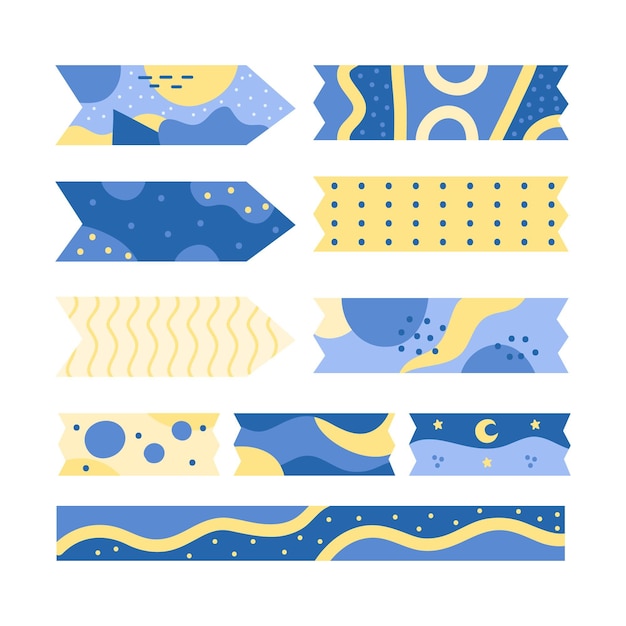 Hand drawn washi tape collection