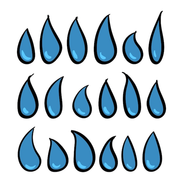 hand drawn water drop illustration