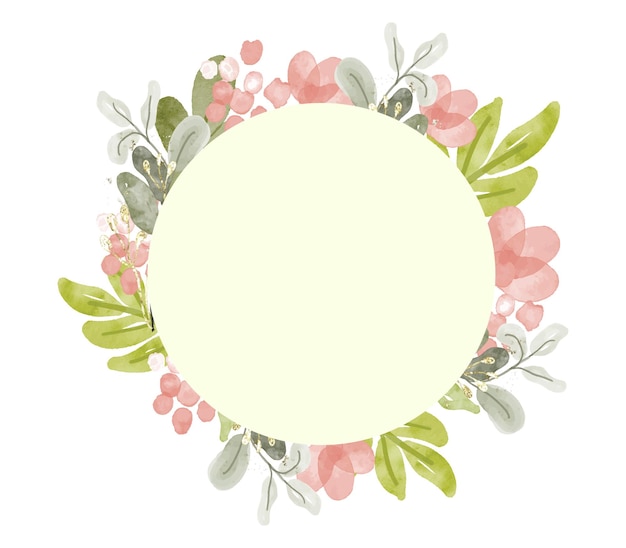 Hand drawn watercolor floral background