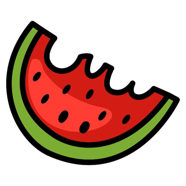 Hand drawn watermelon illustration vector