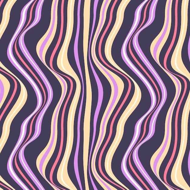 Vector hand drawn wavy pattern design