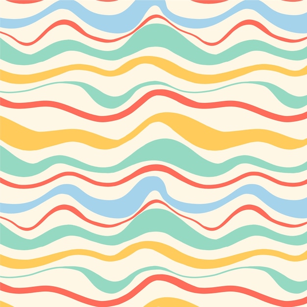 Vector hand drawn  wavy pattern pattern design