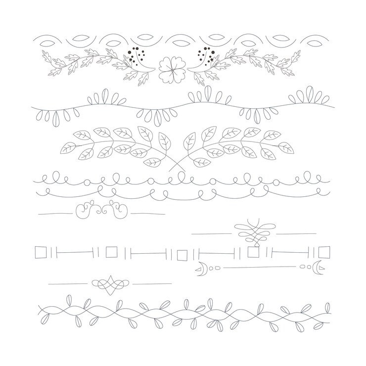 Vector 手描きのウェディング・アルバムの装飾品