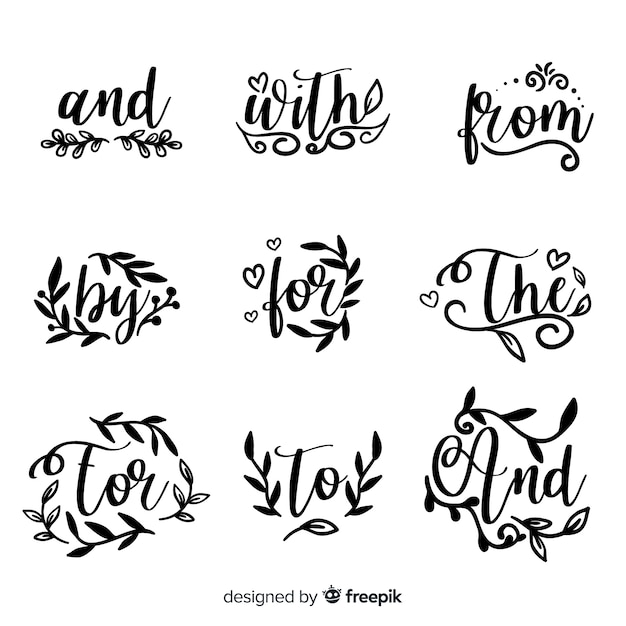 Hand drawn wedding catchword