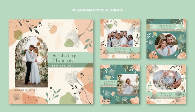 hand drawn wedding planner instagram post