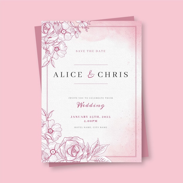 hand drawn wedding poster