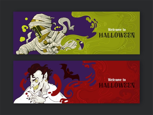 Hand Drawn Welcome Halloween Banner