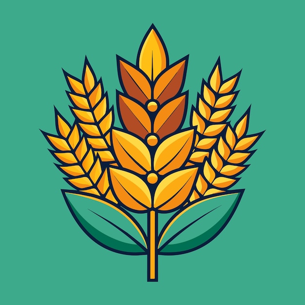 Vector hand drawn wheat and grains