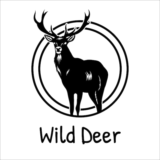 Hand drawn wild deer Premium Vector