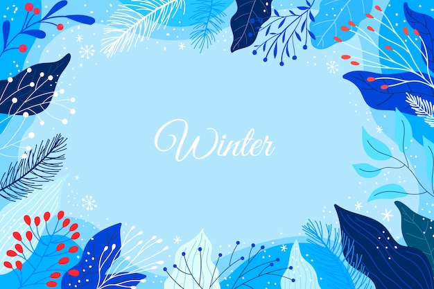 Vector hand drawn winter season celebration background