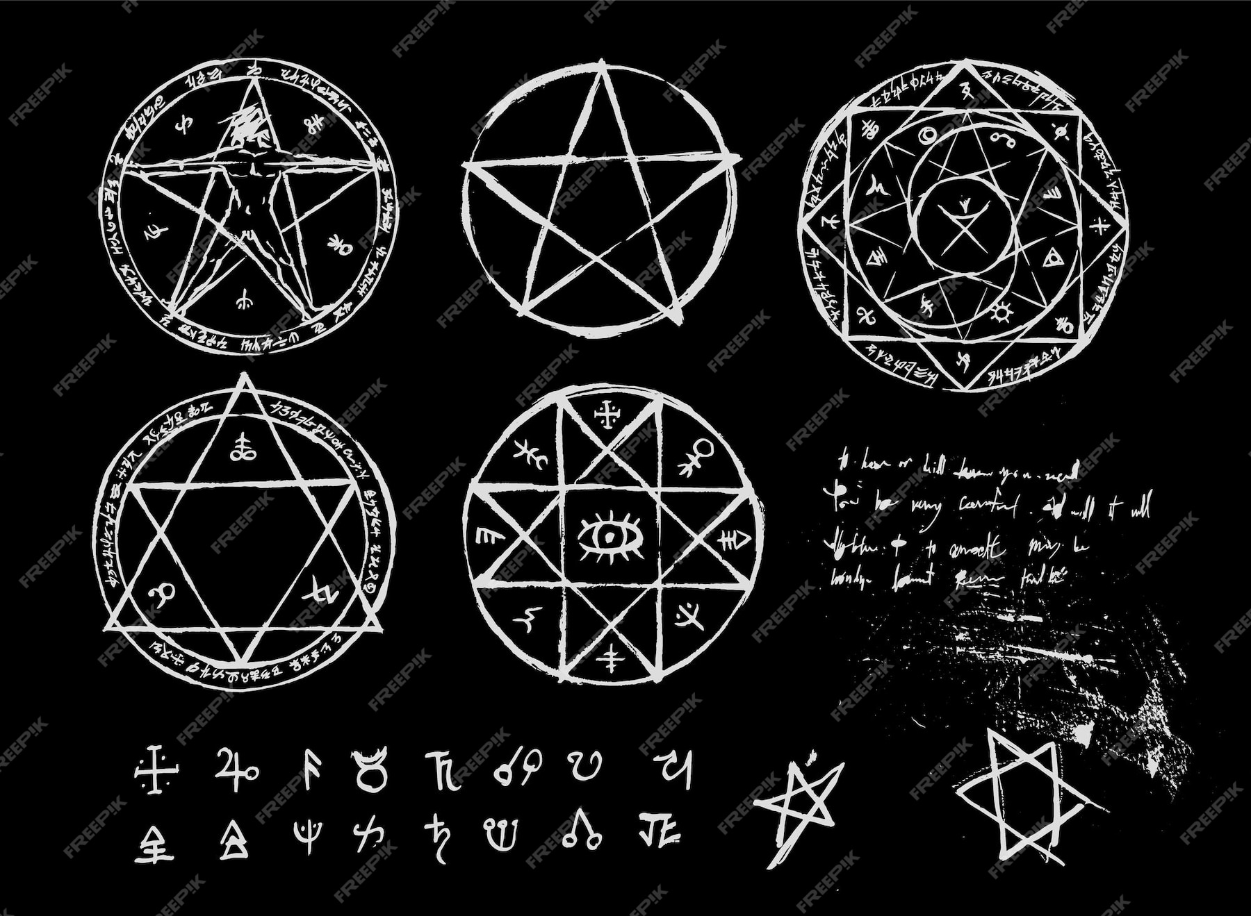 5. Pentagram Magic Symbol Tattoo - wide 6