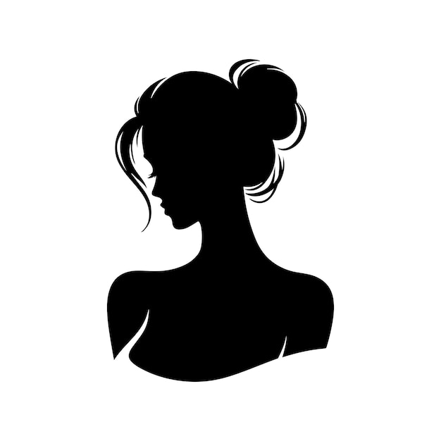 Hand drawn woman silhouette illustration