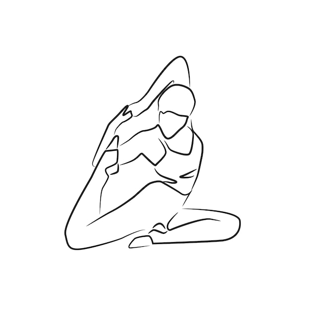 Hand drawn women oneline continuous single line art