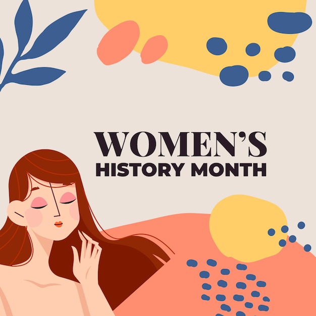 hand drawn women's history month illustration