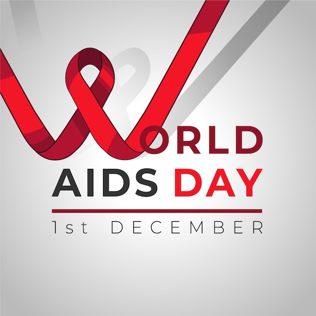 Vector hand drawn world aids day