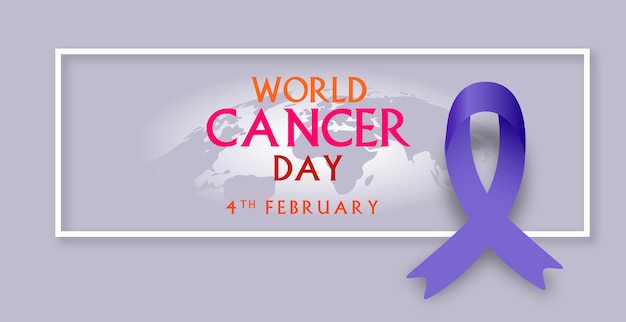 Vector hand drawn world cancer day illustration