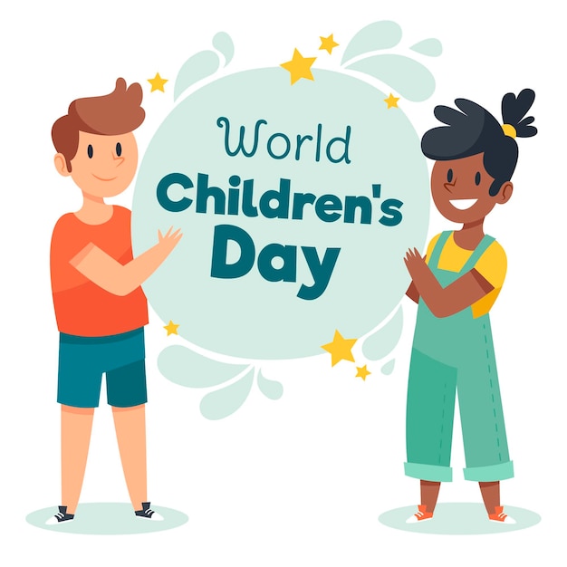 Hand drawn world children's day