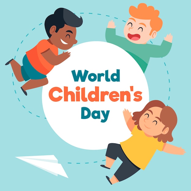 Hand drawn world children's day