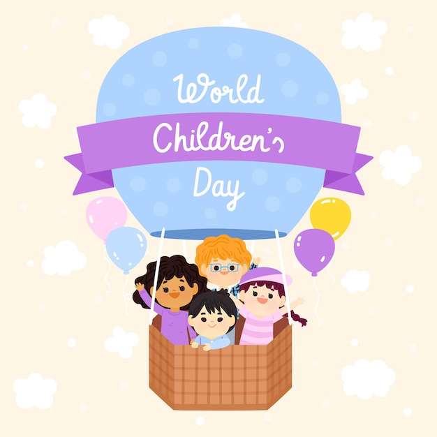 Hand drawn world childrens day