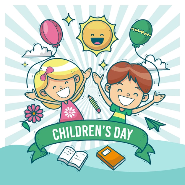 Вектор Всемирный день защиты детей