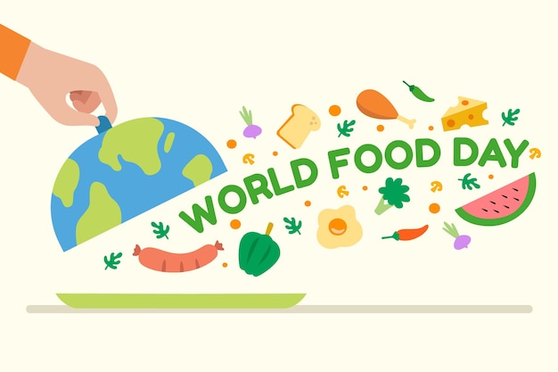 Hand drawn world food day concept