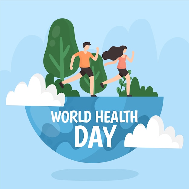 Vector hand-drawn world health day