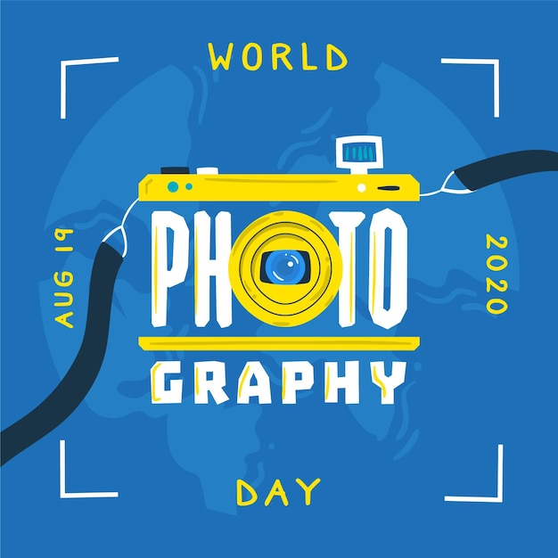 hand drawn world photography day