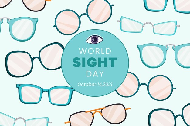 Vector hand drawn world sight day background