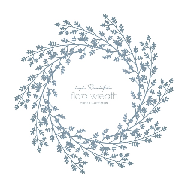 Hand drawn wreath vector illustration design