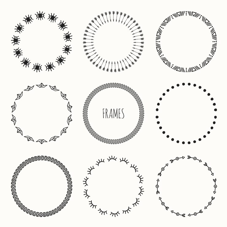 Vector hand drawn wreath