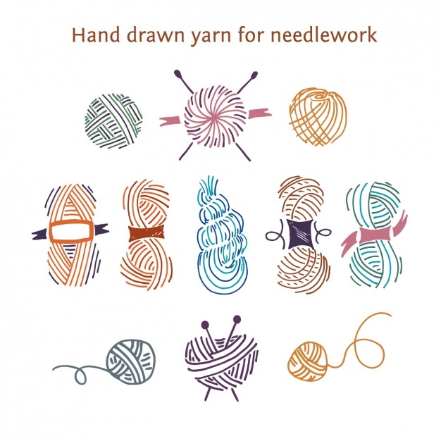 Hand drawn yarn for needlework