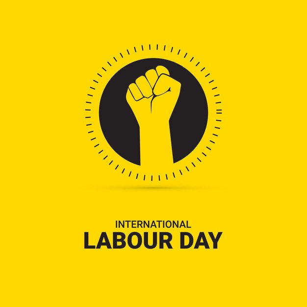 Hand drew labor day with hands and tools Free Vector