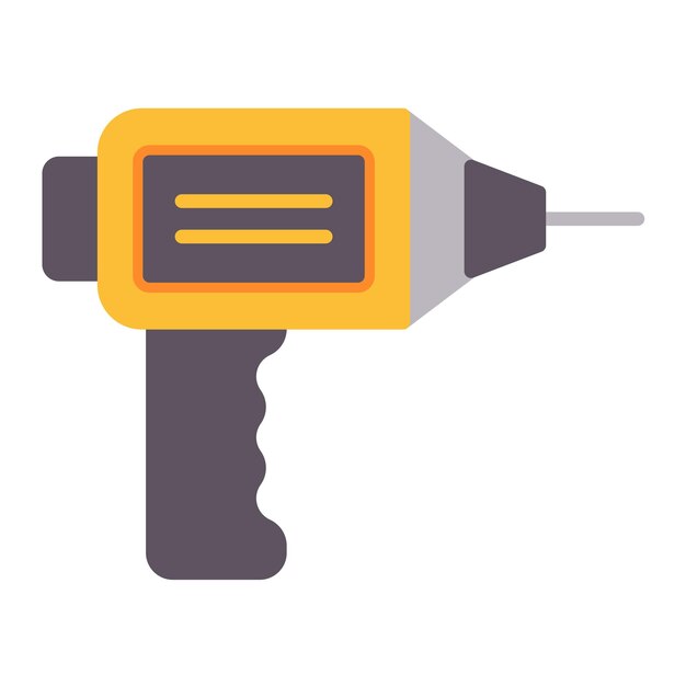 Vector hand drill flat illustration