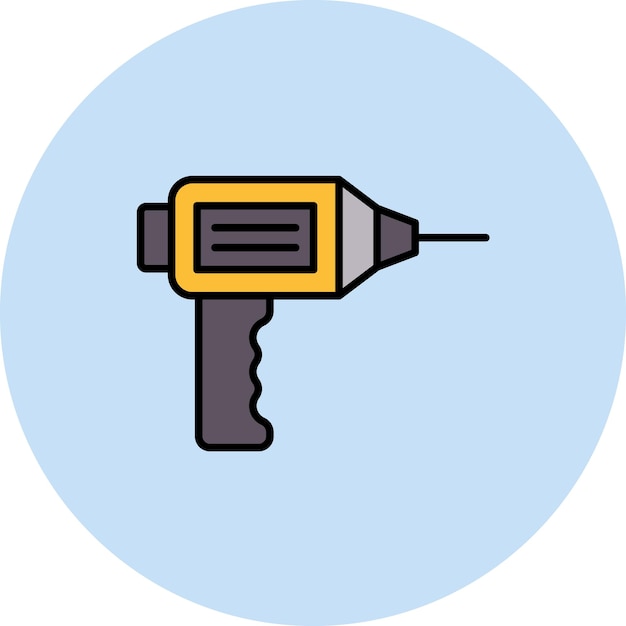 Hand Drill Flat Illustration