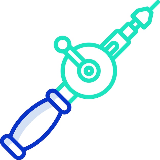 Hand Drillsolid contour kleur vector illustratie