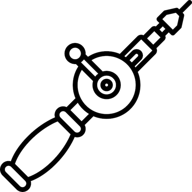 Hand Drillsolid contour vector illustratie