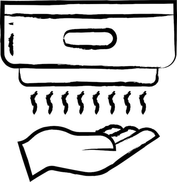 Hand Dryer hand drawn vector illustration