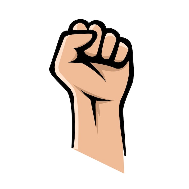 Hand fist symbol vector design