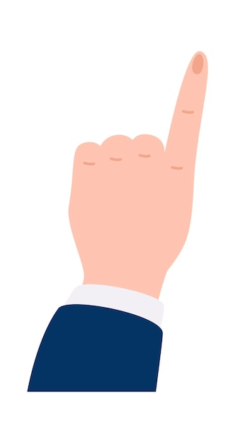 Vector hand flat icon finger showing gesture