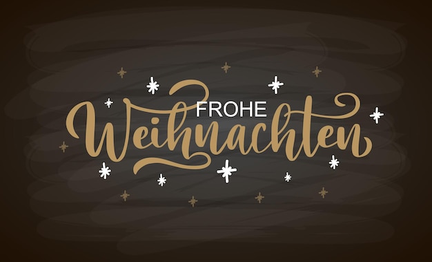 Hand geschetst frohe weihnachten kaart badge pictogram typografie belettering frohe weihnachten voor Kerstmis