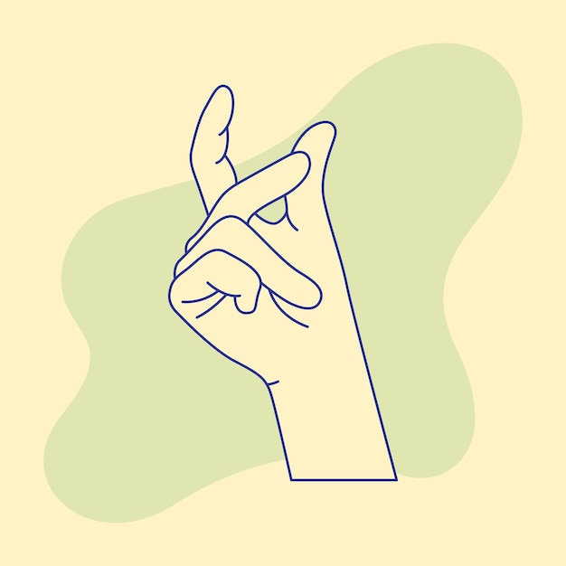 Vector hand gesture drawing 15